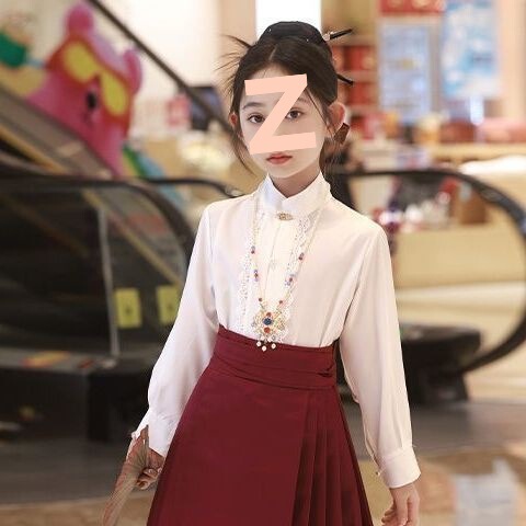 馬面スカート親子着用母娘スーツ 2025 新しいハイエンド漢服女の子国民風子供古代スタイル唐スーツ夏|undefined