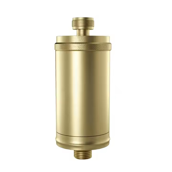 Todo el aluminio filtro de ducha dorado desmontable de reemplazo filtro de ducha multicapa purificación de ducha