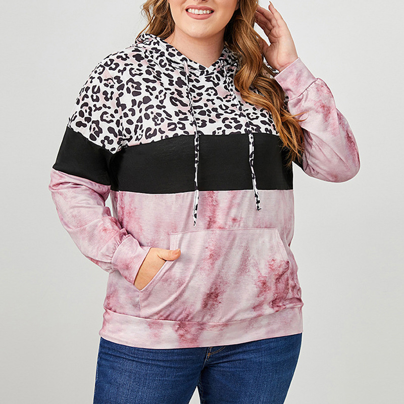 Casual Leopard Pocket Hoodies