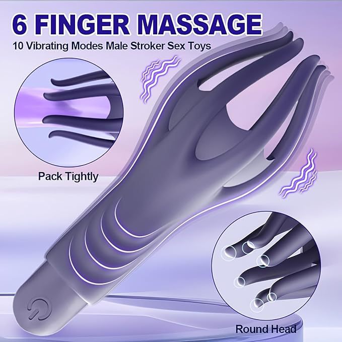 Six-Finger Claw Automatic Prostate Massager, Silicone Male Training Device — detail image 15