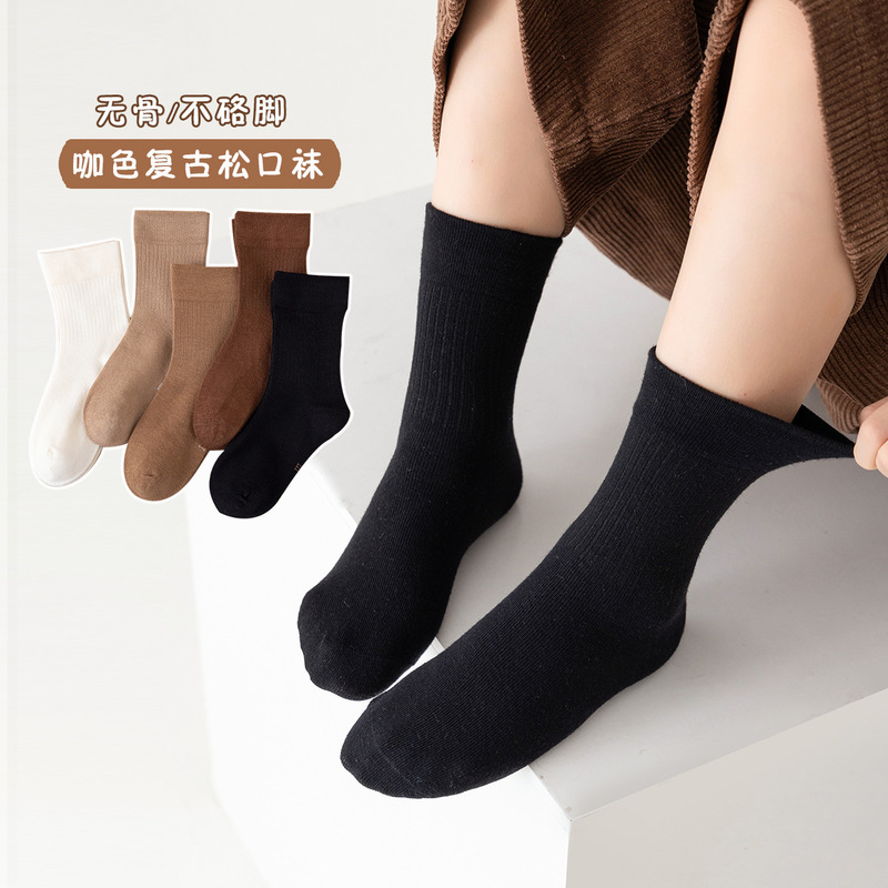 子供の靴下の女の子の骨なしの靴下の春秋の男の子の赤ちゃんの王女の学生の中で筒の秋の2023新型の子供の靴下|undefined