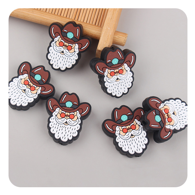 Productos creativos para bebés DIY, joyas para bebés, tetinas de barba blanca, accesorios de goma de dientes de cadena