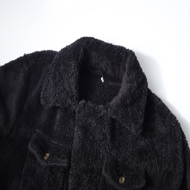 2024 Autumn/Winter Loose Plush Warm Short Men's Jacket Coat_voghion.com