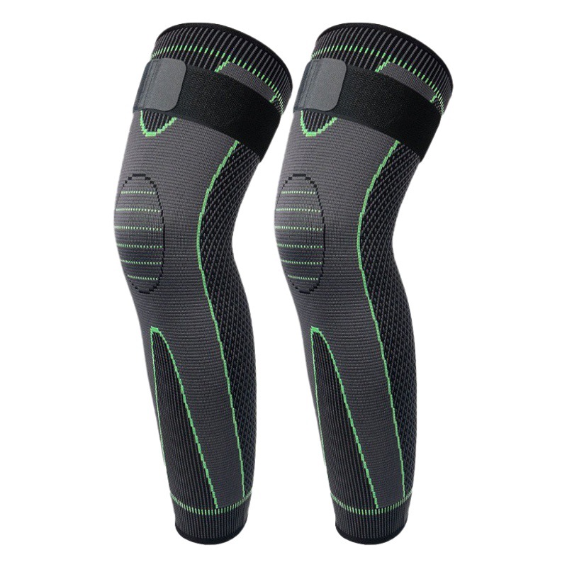 Hombres y mujeres de correa alargada rodillera almohadilla Deportes Baloncesto equipo correr protección de la rodilla al aire libre fitness Wormwood rodillera