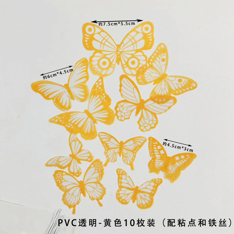 Pvc transparente-amarillo 10 piezas