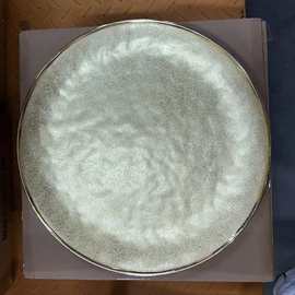 charger plates装饰盘电镀盘透明盘婚宴盘酒店用品派对垫盘餐盘垫