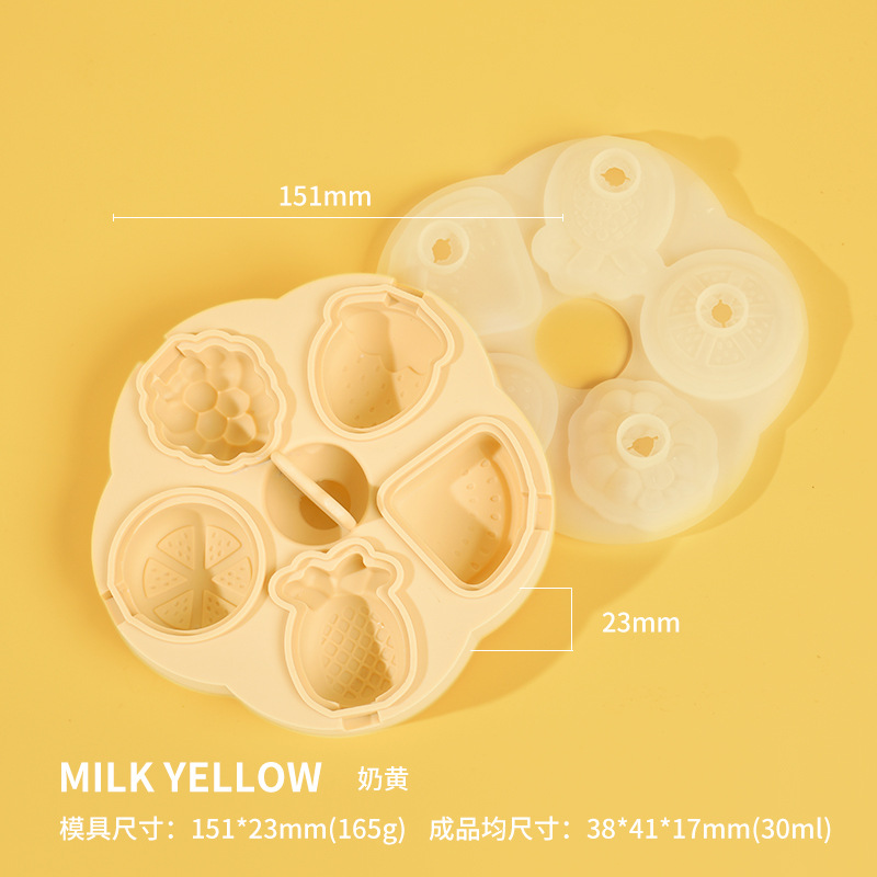 Versión mejorada INS Internet Celebrity fruta molde de hielo de silicona DIY molde de helado casero para niños