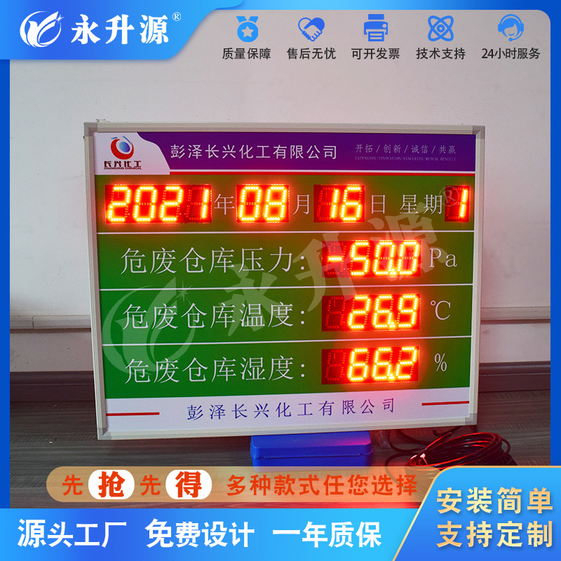 �ֿ⳵�乤��ѹ��ʱ����ʪ����ʾ������led���ӿ�����Ļ