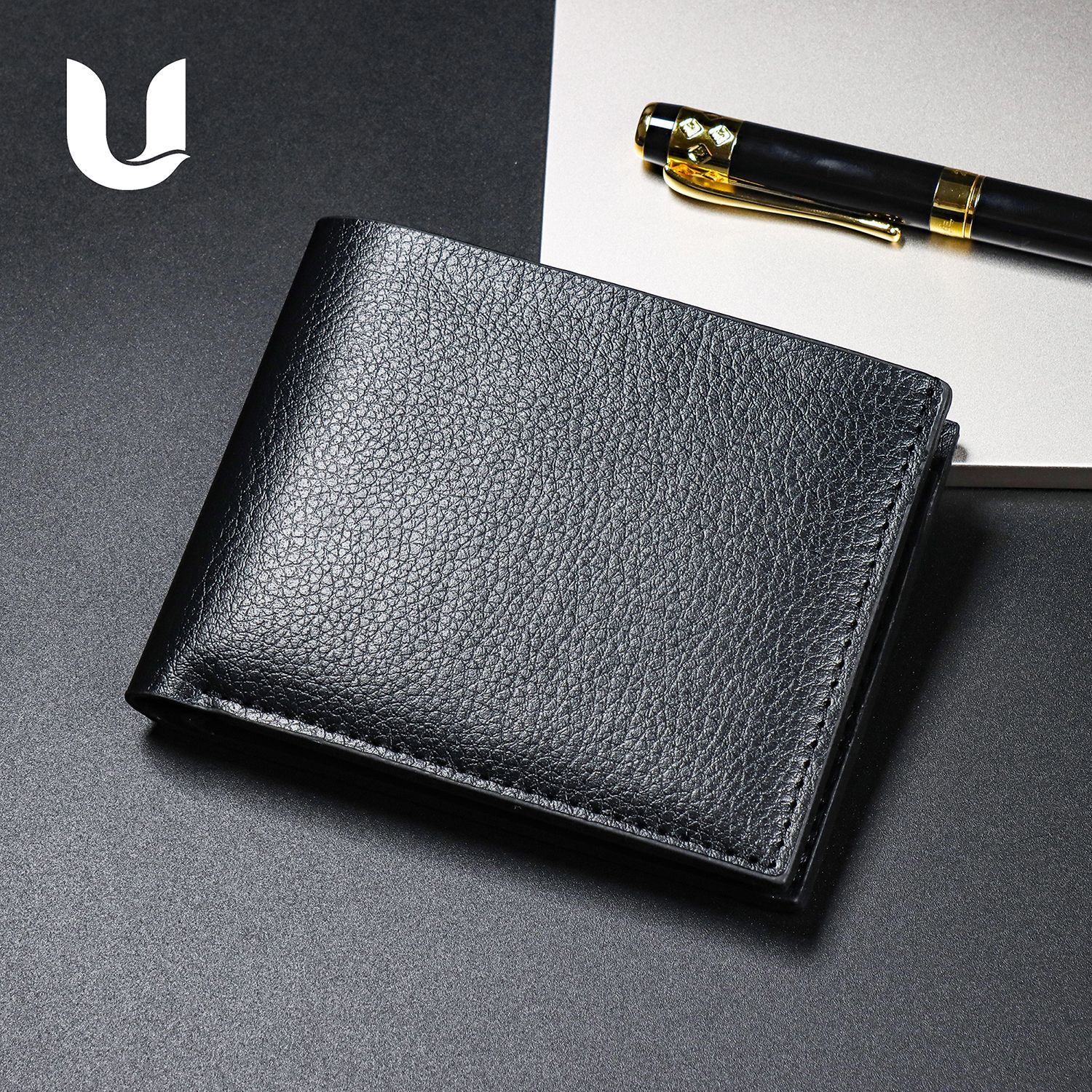 2026 New Model in Stock Men's Wallet Short Style Multi-Card Slot Fashion Casual Wallet Horizontal Style Multi-Functional Bank Card Holder