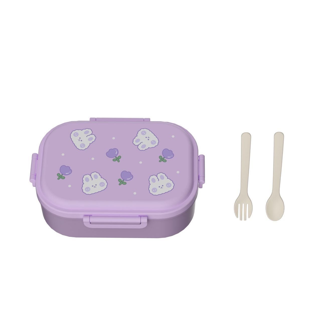 Caja de almuerzo de estudiantes caja de ensalada de niños para el trabajo calentamiento por microondas caja de plástico portátil