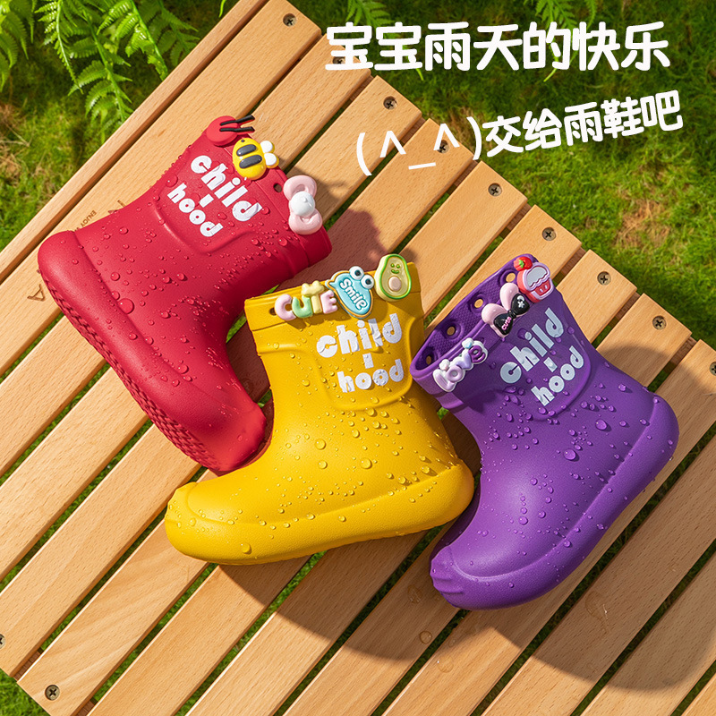 子供用レインブーツ、女の子用ベビーノンスリップレインブーツ、女子学生スクールウォーターシューズ、防水男の子用子供用女性用ラバーシューズ|undefined