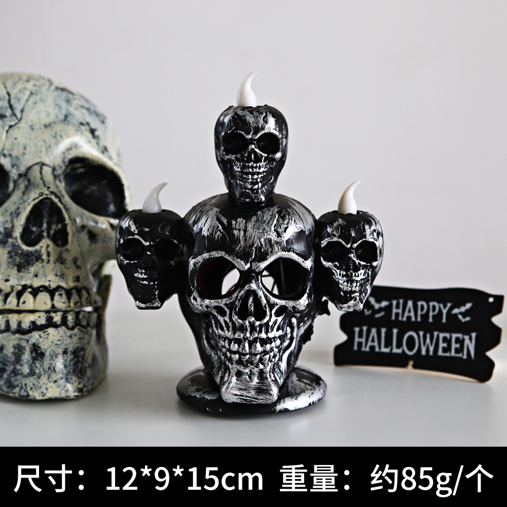 Decoración de Halloween retro calavera lámpara horrores decoración lámpara de calabaza lámpara LED luz de noche luminosa electrónica
