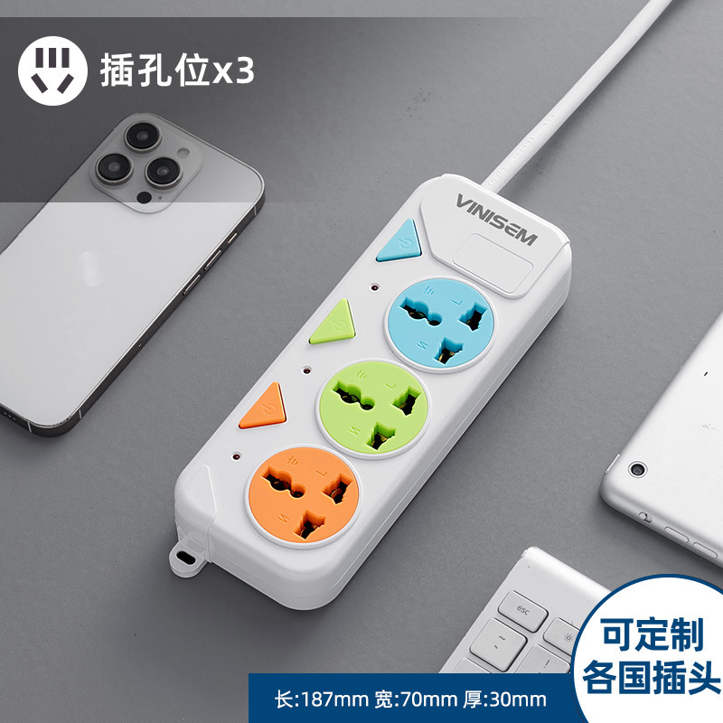 Comercio exterior con zócalo multifuncional USB enchufe de fila del sudeste asiático interruptor independiente placa de conexión de orificio universal placa de conexión de color