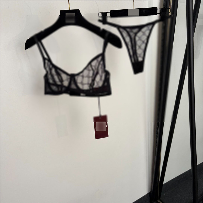 European and American cross-border summer new collection: sexy lace lingerie set, featuring a sheer lace bra and thong European and American cross-border summer new collection: sexy lace lingerie set, featuring a sheer lace bra and thong