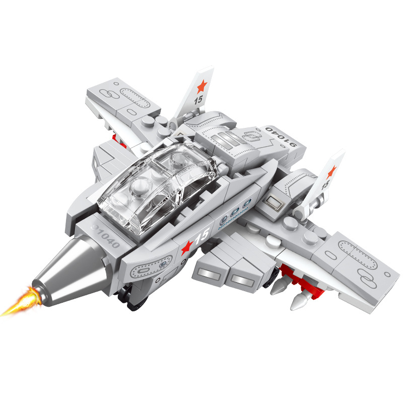 United Creation 7605 Serie Militar J-15 Avión de Combate, Bloques de Construcción, Modelo de Ensamblaje, Juguete Educativo para Niños image 7