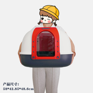 Meika cat litter box fully enclosed anti-splash double flap oversized cat toilet pet cleaning supplies wholesale cross-border