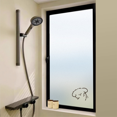 浴室玻璃贴纸透光透明窗户磨砂贴膜遮光防窥防走光遮挡膜静电贴|ms