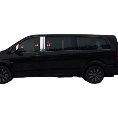 Şüşə kənarı xromları/moldingləri, Mercedes-Benz new Vito car window - new-westingv260l-center-column-6-pieces-matte-304
