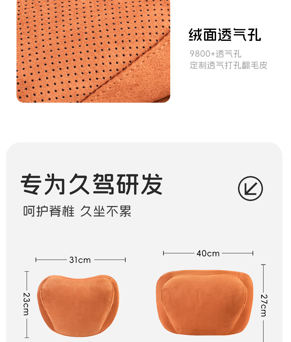 Cross-Border New Car Headrest and Lumbar Support Set, Universal for Spring and Summer, Head and Neck Protection Pillow, Car Seat Cushion