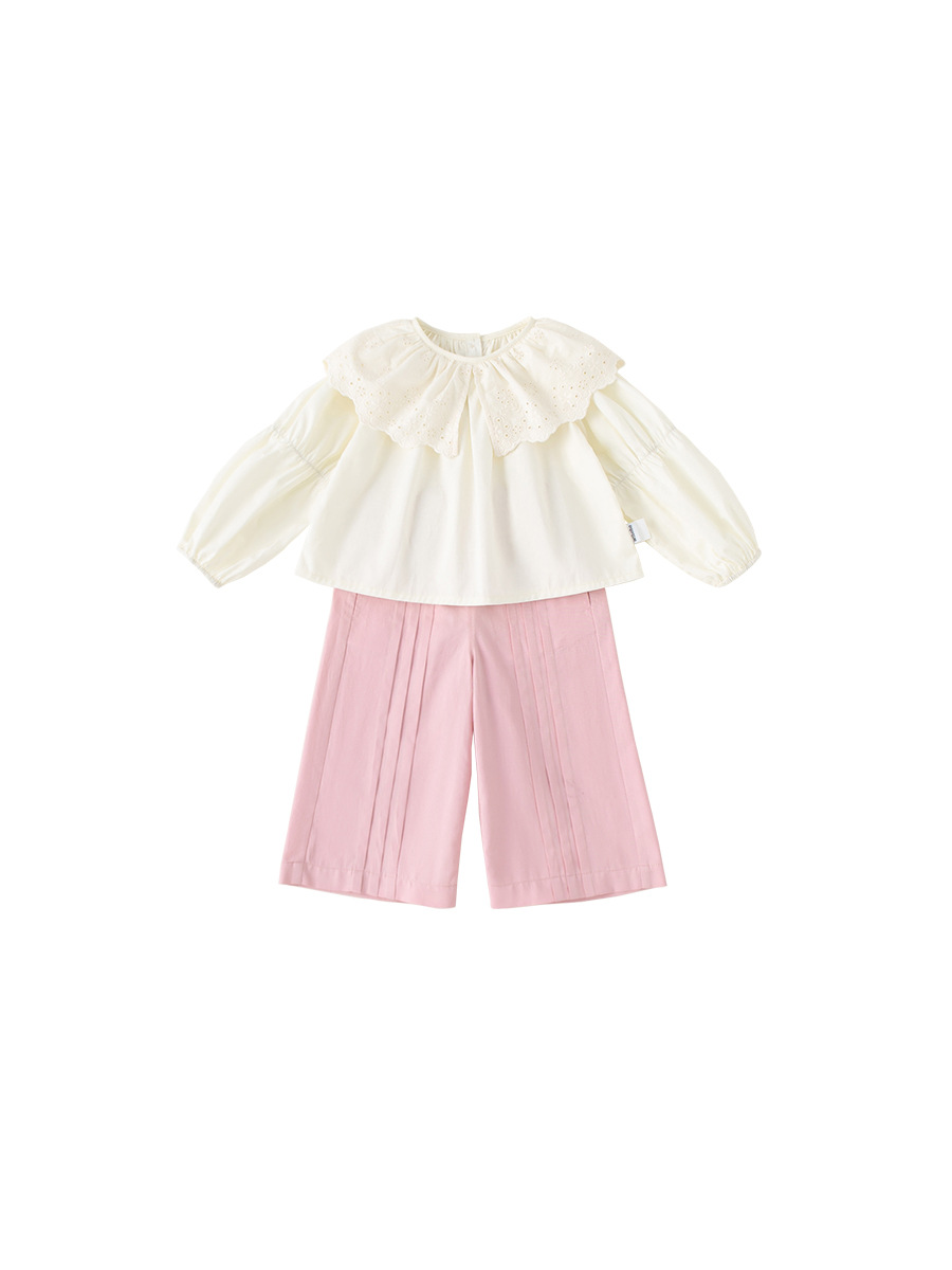 Youbao ropa para niños niñas primavera y otoño nuevo conjunto de muñeca para niños camisa de cuello casual pantalones de piernas de primavera de dos piezas image 6