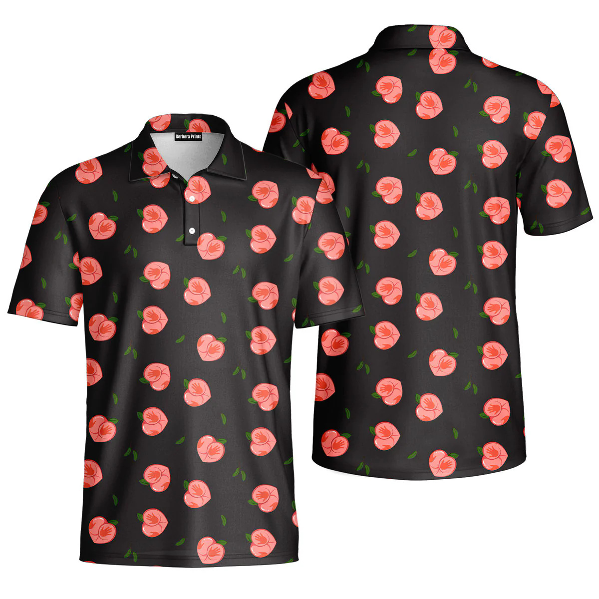 Hochwertiges, grenzüberschreitendes Kurzarm-Poloshirt mit 3D-Digitaldruck für Herren im Business-Bereich_voghion.com