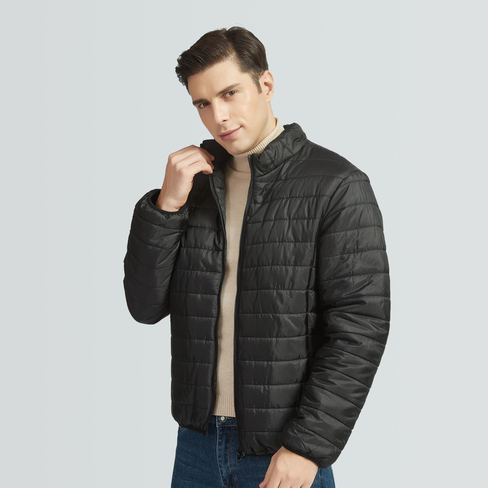 [Hot] 2024 Men's Lightweight Outdoor Outerwear Down Simple Casual Cotton Jacket For Warmth_voghion.com