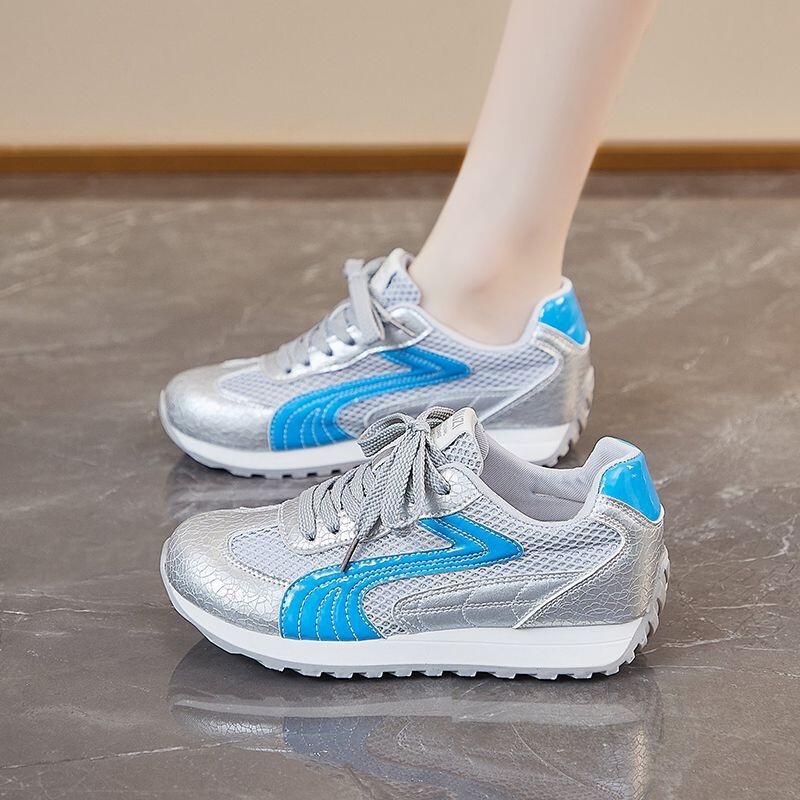 Thick-Soled Forrest Gump Shoes for Women 2025 Summer New Style Breathable Casual Foot-Showing Small Moral Training Shoes Mesh Lightweight Sports Sneakers Thick-Soled Forrest Gump Shoes for Women 2025 Summer New Style Breathable Casual Foot-Showing Small Moral Training Shoes Mesh Lightweight Sports Sneakers