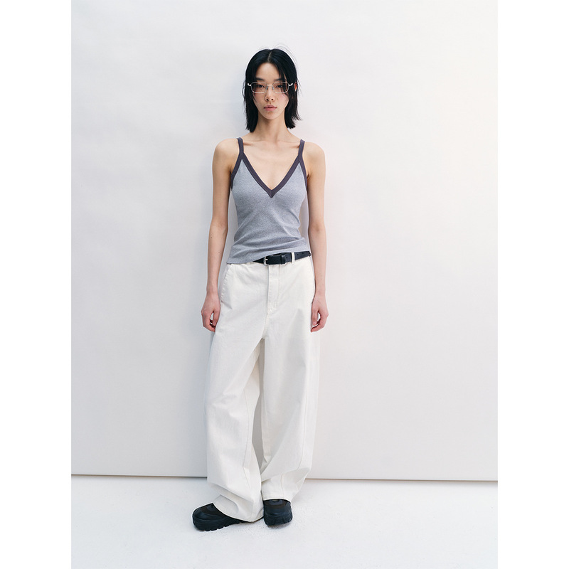 [Time] New Upgraded Banana-shaped Pure Cotton Lightweight Pants Washing Water Loose Joker Jeans Women V8753