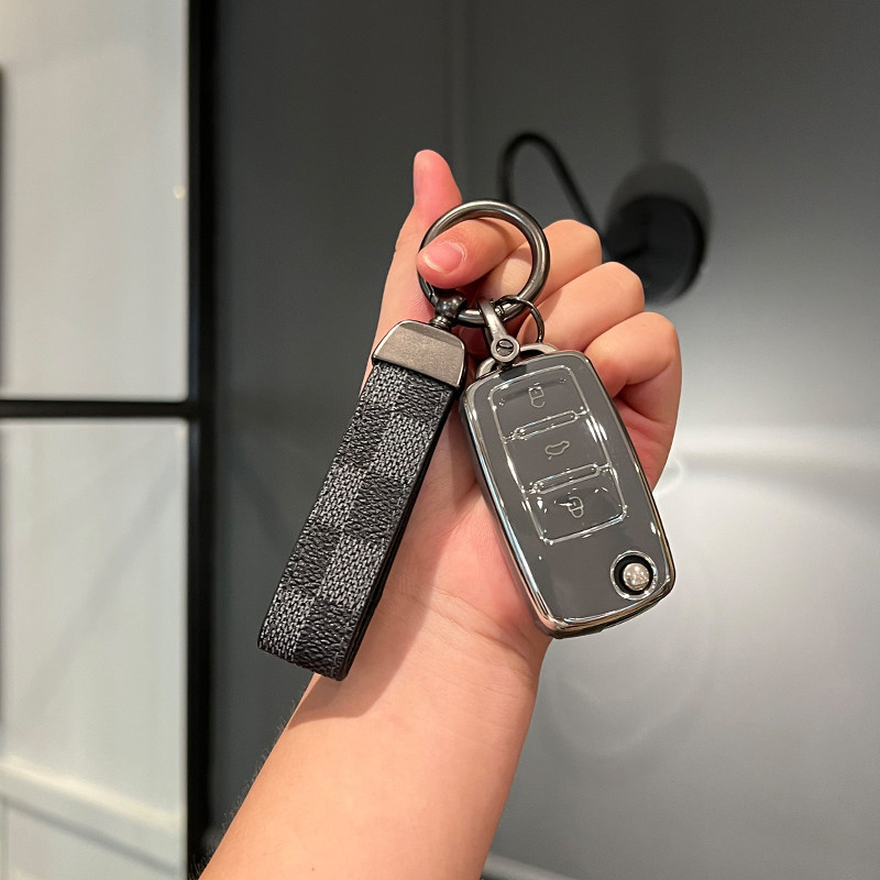 시니어 그레이 + 블랙 체크 무늬 로프