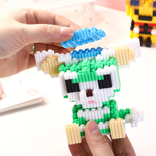 Micro Drill Cartoon Building Blocks Educational Toy Small Particles Animal Building Blocks Kindergarten 3D Puzzle Children's Gift