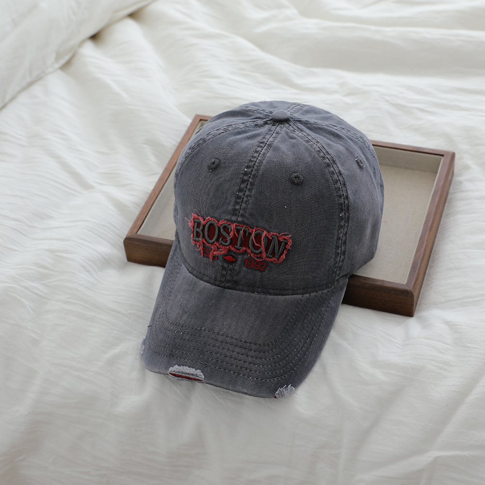 Niños retro hacer viejas letras bordadas sombrero de béisbol de vaqueros sombrero de primavera y otoño suave sombrero casual sombrero de lengua sombrero sombrero de sol