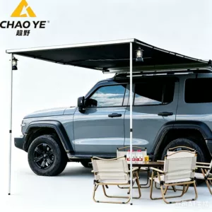 Car canopy outdoor 2026 new model wholesale sun protection waterproof off-road canopy camping black vinyl car side tent