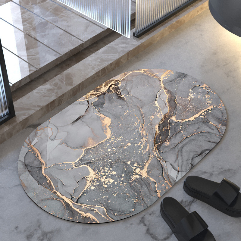 Alfombra absorbente de barro de diatomeas alfombra de piso de baño suave diatomita antideslizante alfombra de piso de baño alfombra de piso de cocina secado rápido