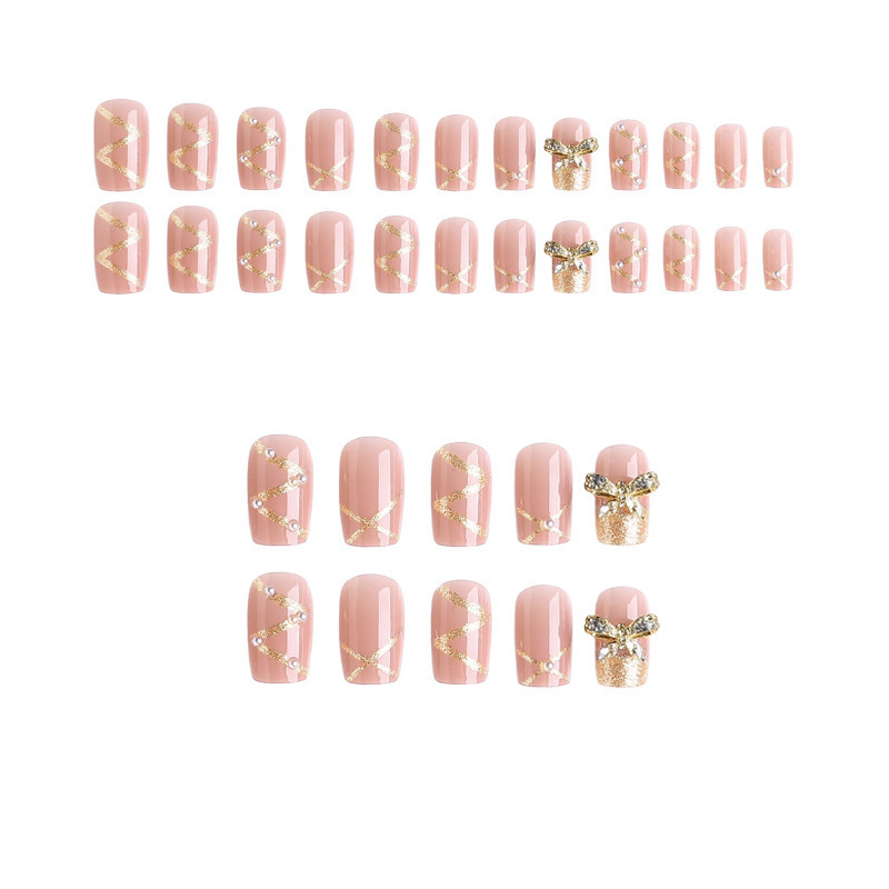 Estricta Selección de belleza de uñas puro deseo estilo usable pieza de belleza de uñas luz cinta de lujo arco desgaste uñas falsas pieza de uñas al por mayor