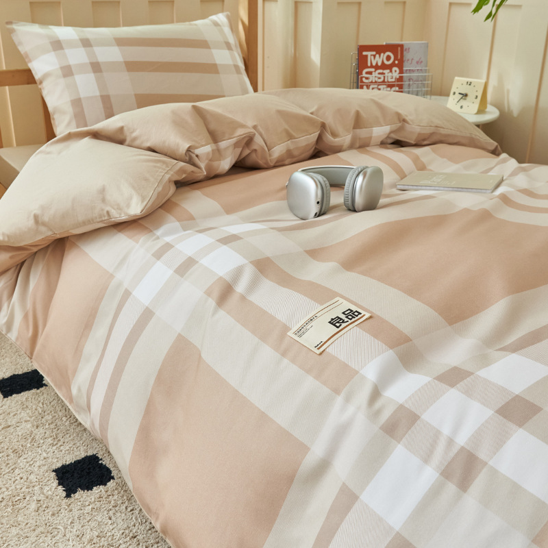 Ropa de cama de tres piezas para dormitorio de estudiantes universitarios de algodón puro 90x190 literas individuales para la apertura de la escuela secundaria