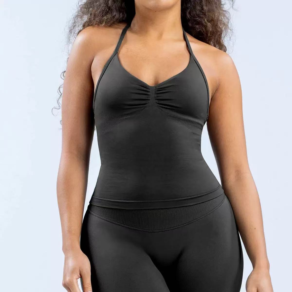 DFYNE Women's Sleeveless Bodysuit For Sports And Yoga Fitness Body Building_desvips.com