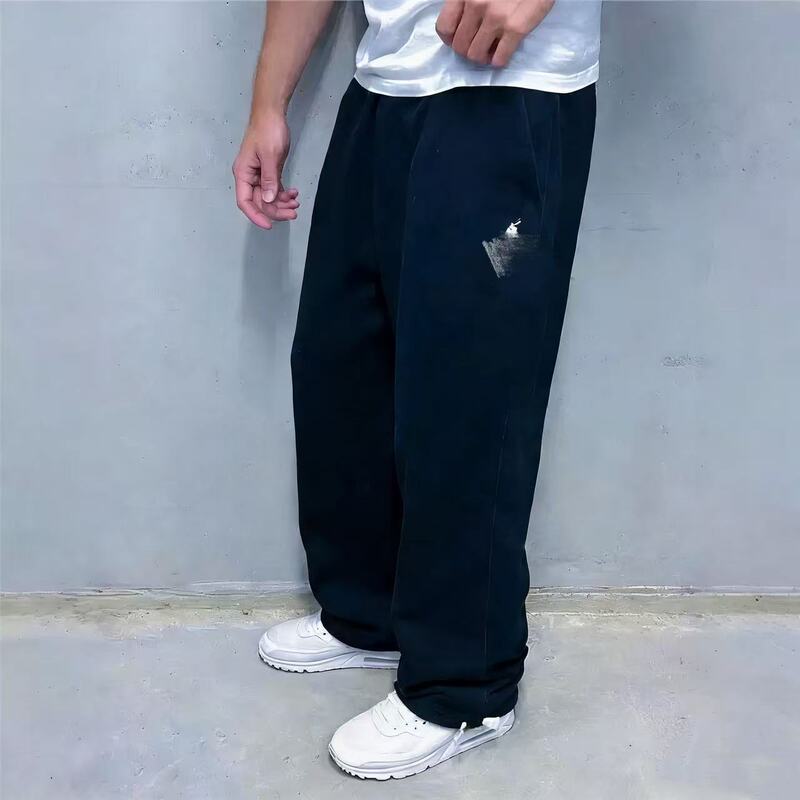 Cross-Border 2026 Spring and Autumn New Style Unisex Xiaoma Embroidered Cotton Pants Loose Straight Wide-Leg Sports Casual Pants