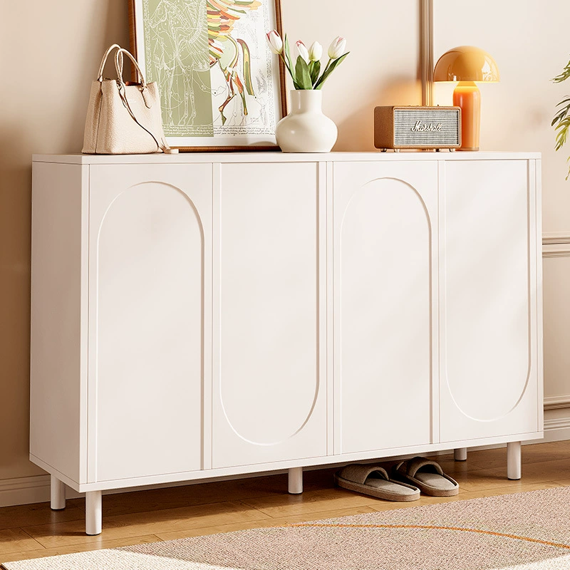 Обувной шкаф в кремового стиле домашний вход обувной шкаф для хранения простая гостиная балкон прихожая шкаф большой емкости Экономия места