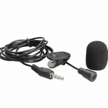 Lavalier clip‑on microphone for mobile phones, tablets and laptops, 3.5 mm, 1.5 m cable