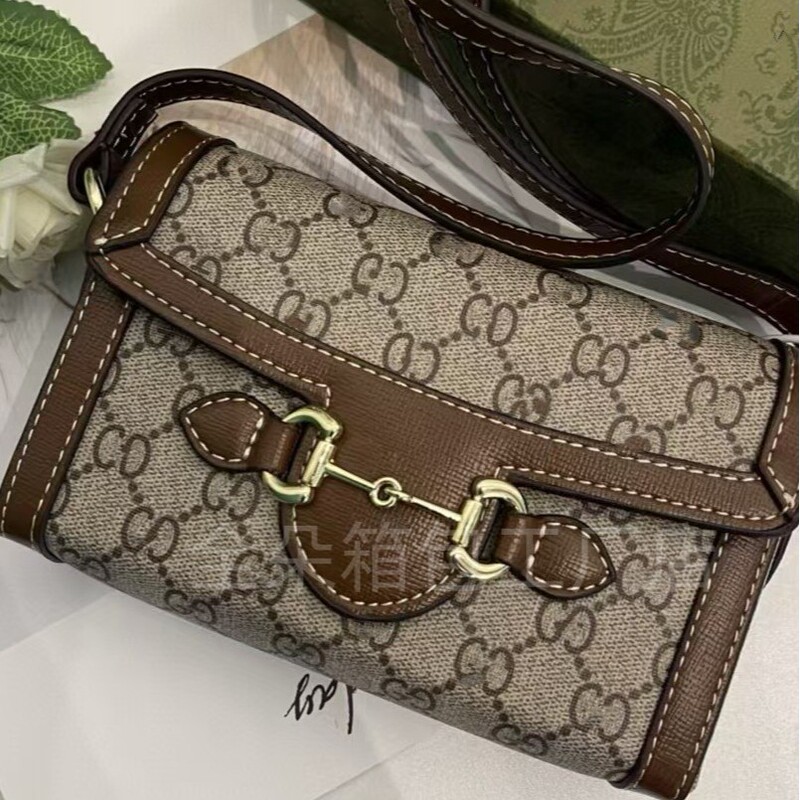 Foreign trade supply 1955 horse G family printing classic horizontal mobile phone bag shoulder diagonal women's bag change key