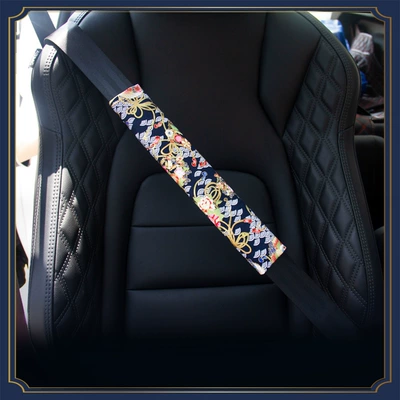 interior personality National style cross-border — Seat belt shoulder pad - cloud-crane-blue-wind-belt-shoulder-pad-30cm