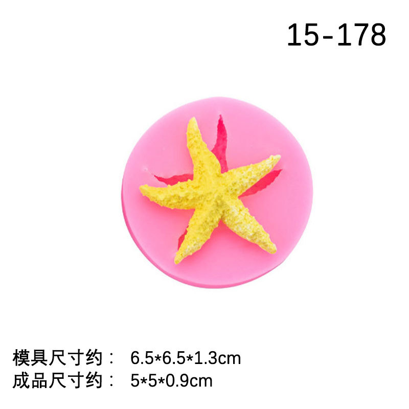 Una variedad de estrellas de mar tridimensional molde de silicona para hornear pastel de postre decoración Fondant chocolate ritmo seco molde