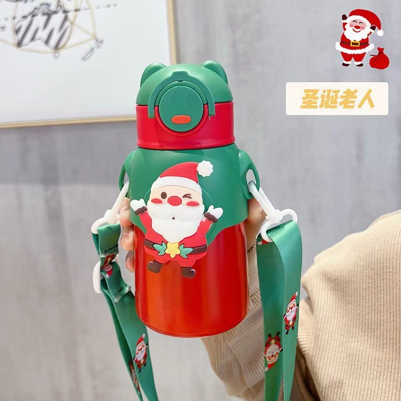 Internet celebridad diversión taza de vacío para niños 316 grado alimenticio estudiante de Kindergarten crossbody paja taza de agua hervidor de agua de regalo