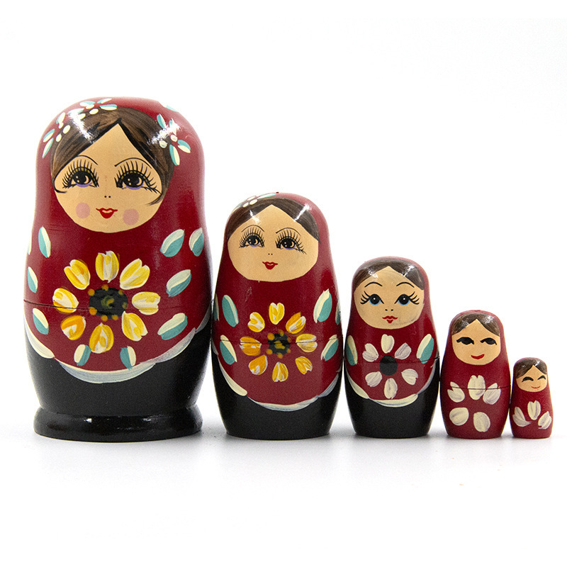 メーカー卸売りロシアの人形5層のペンキ人形の露店の木製工芸品の人形の置物プレゼント|undefined