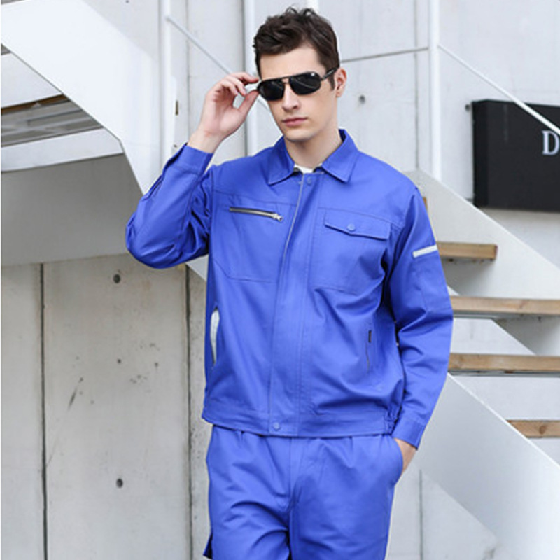 春秋工作服套装男长袖工厂车间制服电焊工维修工装劳保服耐磨耐脏|undefined