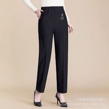 春款大码妈妈裤中老年女裤松紧腰高弹力直筒休闲百搭婆婆裤子批发