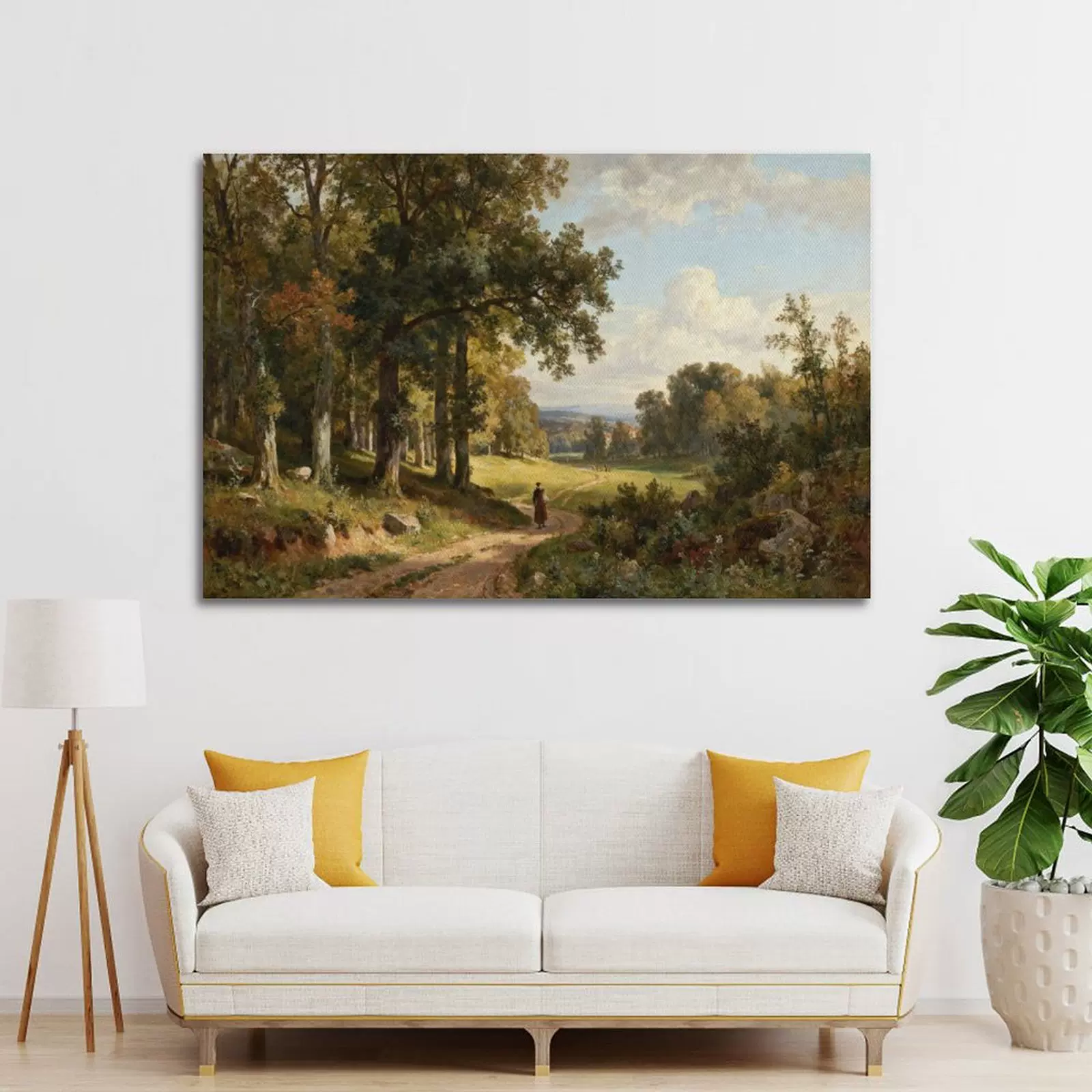 亚马逊跨境北欧油画风客厅无框装饰画批发简约抽象帆布画芯墙挂画