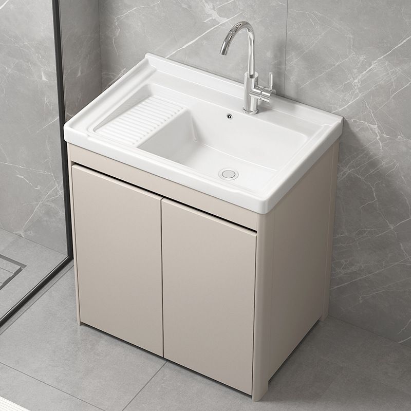 armario de lavandería de panal de aluminio grueso lavabo de cerámica con tablero de fricción lavabo de lavandería tipo piso exterior lavabo de lavandería integral lavabo