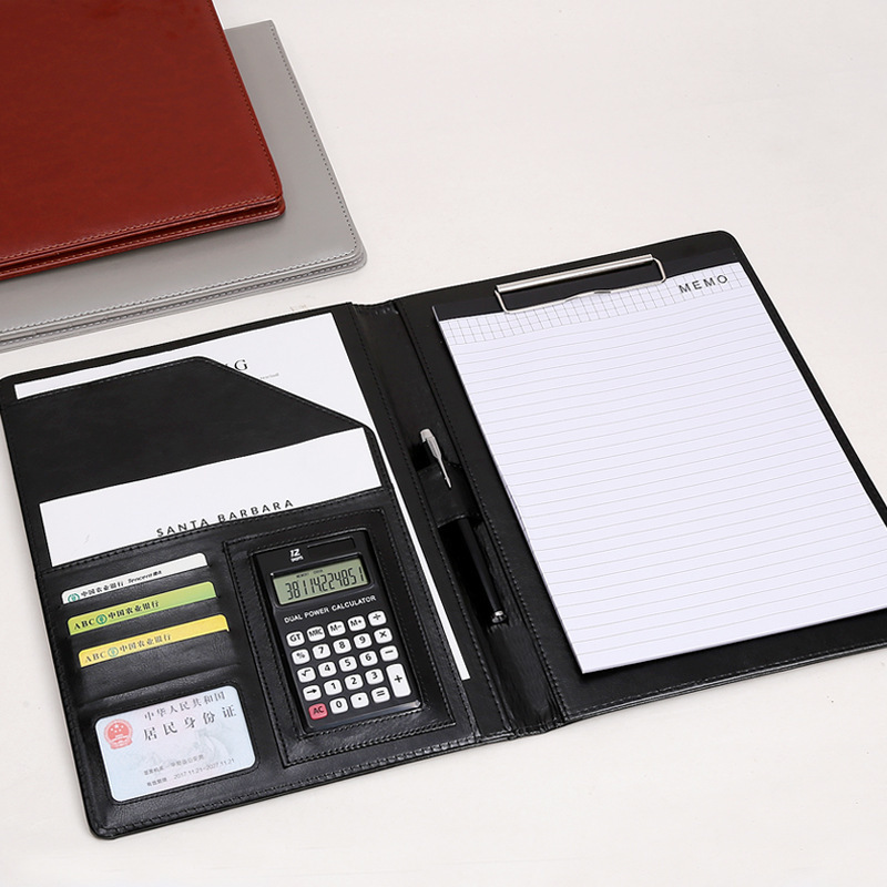 Mayorista multifuncional oficina de negocios A4 carpeta de datos de cartón de contrato de venta de corteza de libro de conversación de un solo libro de carpeta de gerente