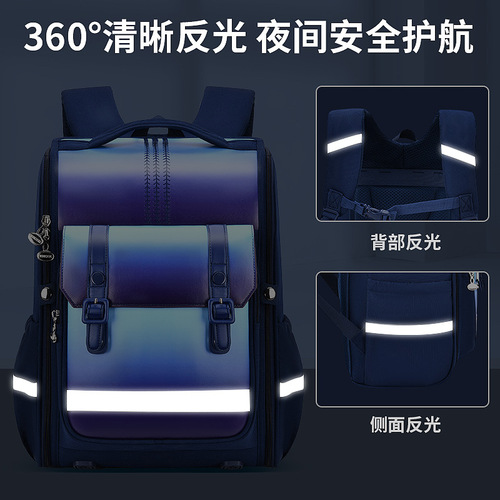 Children's backpack for girls and boys, primary school students, dual-shoulder bag, backpack for grades 1 to 6, large capacity, waterproof, burden reduction